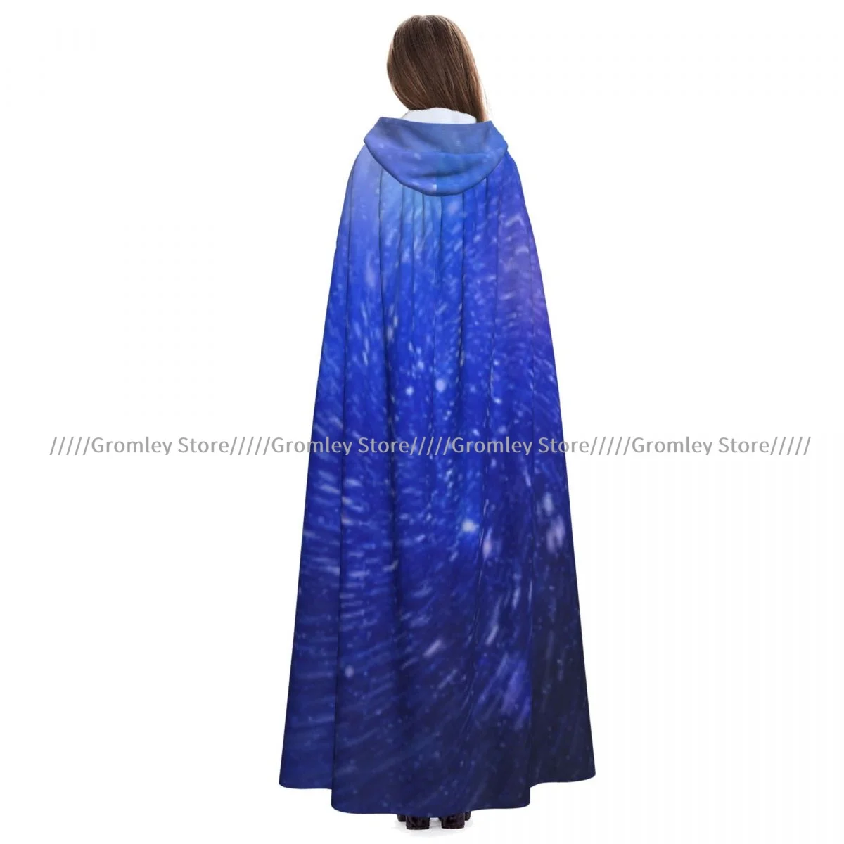 Colorful Starry Night Sky Outer Space Witch Cloak Halloween Cosplay Costume Adult Unisex Cloak Retro Ages Cape