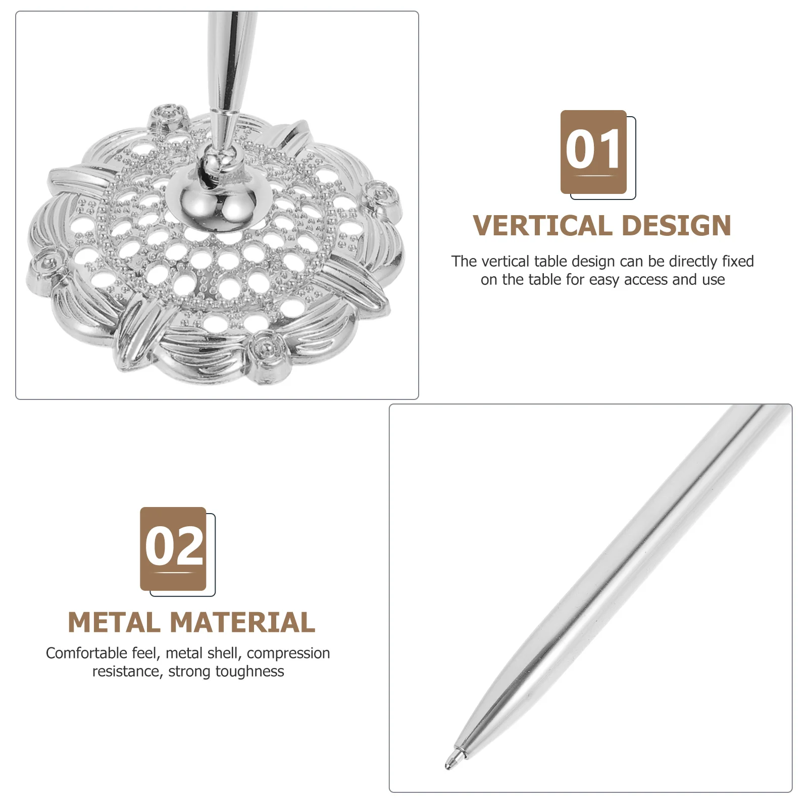 

2pcs Signing Pen Signature Work Guest Book Pens Rose Gold Metal Office Reception Ballpoint Pen Professional Sign Desktop
