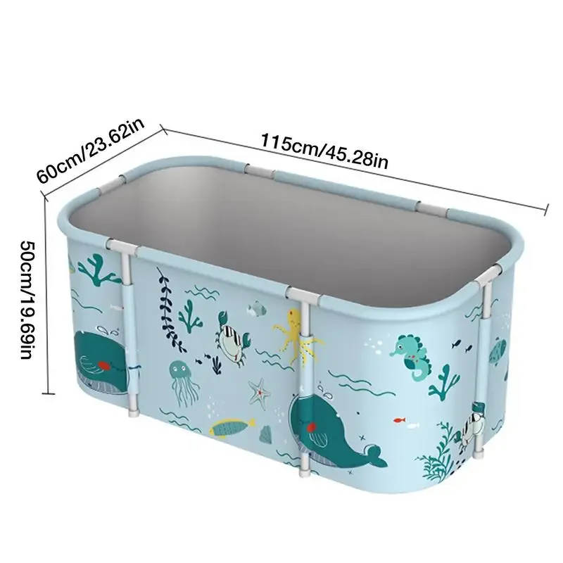 Portable Adults Foldable Bathing Tub Home Folding Bathtub Bath Bucket Large Capacity Keep Hot and Cold Foldable Tub Spa Bathtub