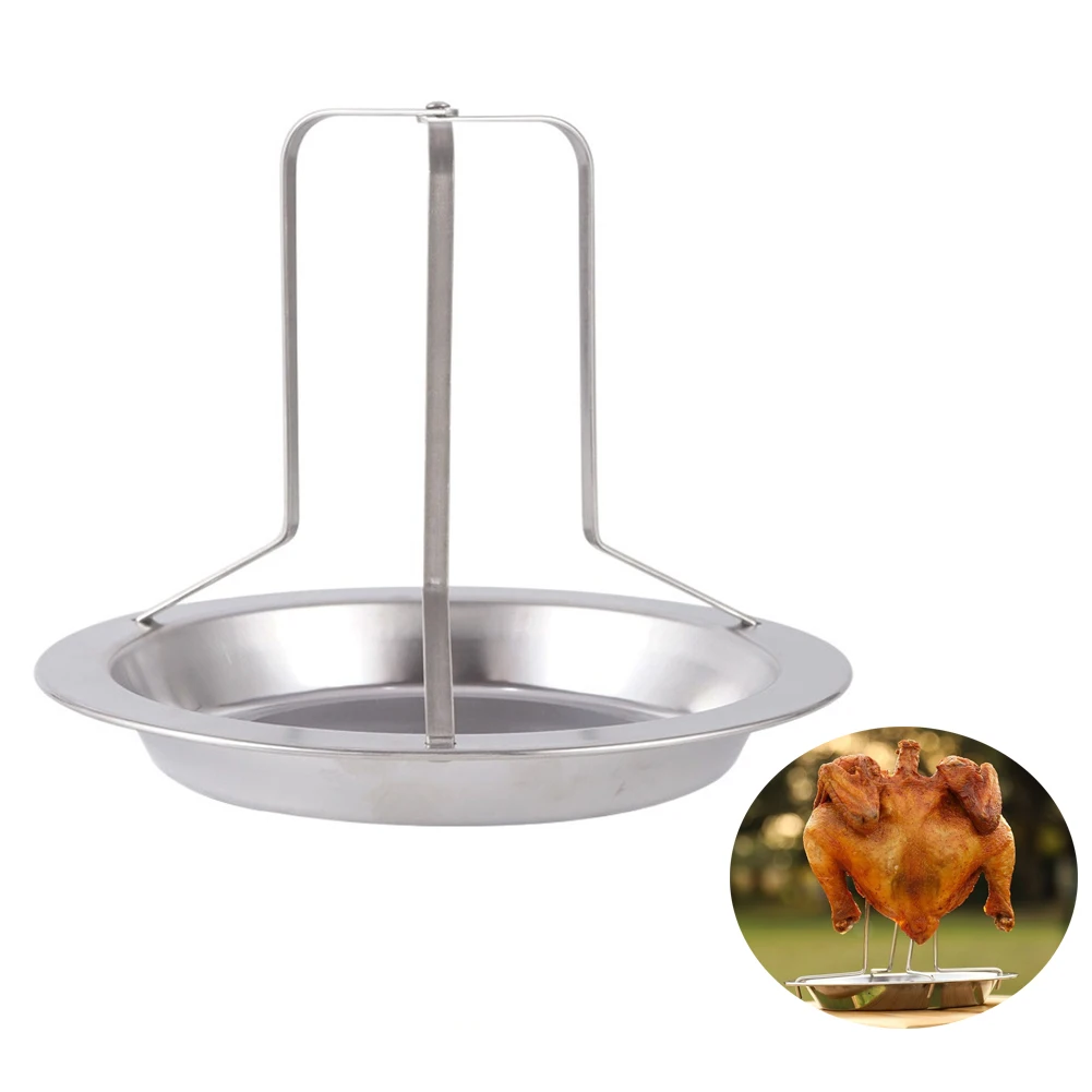 

Non-stick Chicken Roaster Rack Outdoor Camping Grill Stand For Kitchen Tools Roaster Rack Stainless Steel Roasting Grill Stand