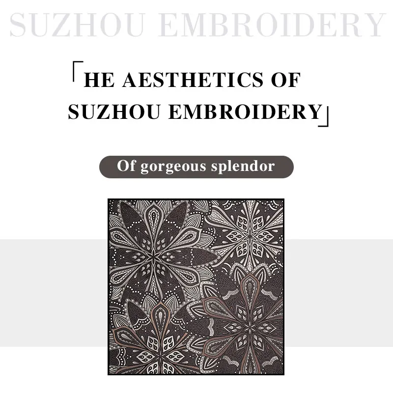 'Of Gorgeous Splendor' Art Flower Suzhou Embroidery 100x100cm Large Size Room Decoration Wall Painting