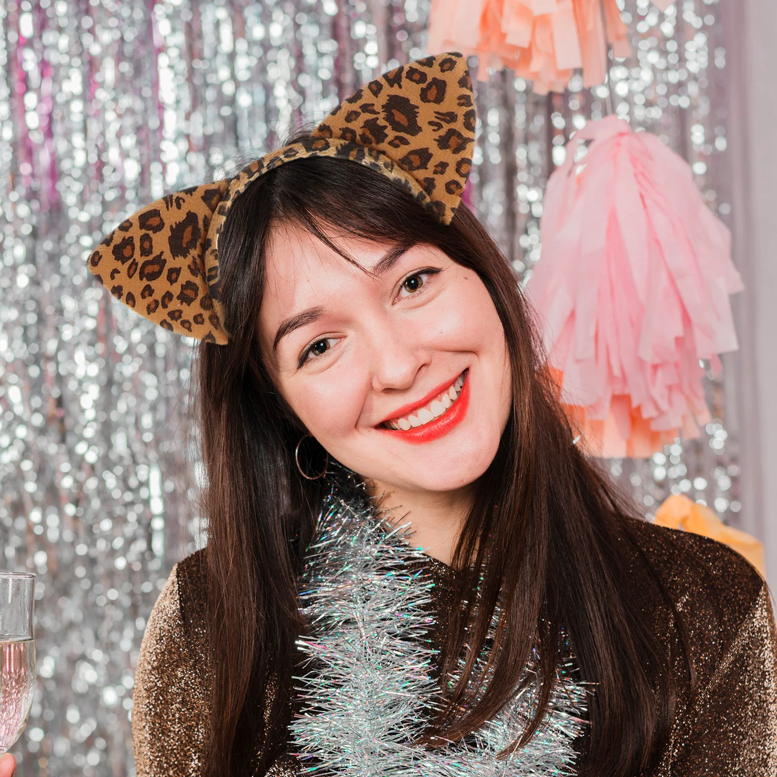 

FOYTOKI 4pcs Animal Ear Headbands Cat Leopard Print Cheetah Costume Party Accessory for Kids Adults