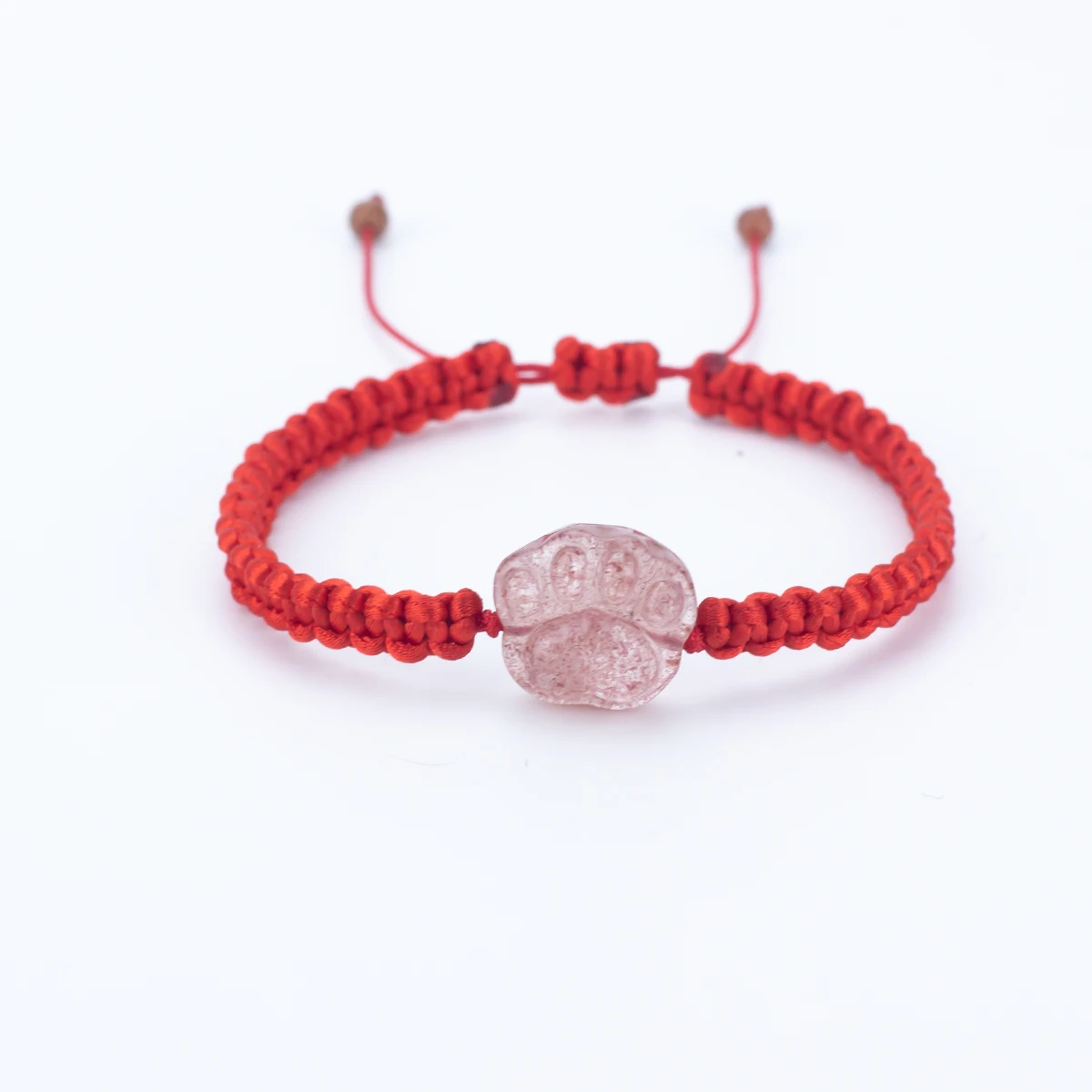 Fashionable natural stone obsidian cat pendant braided rope bracelet customizable braided bracelet fashion jewelry