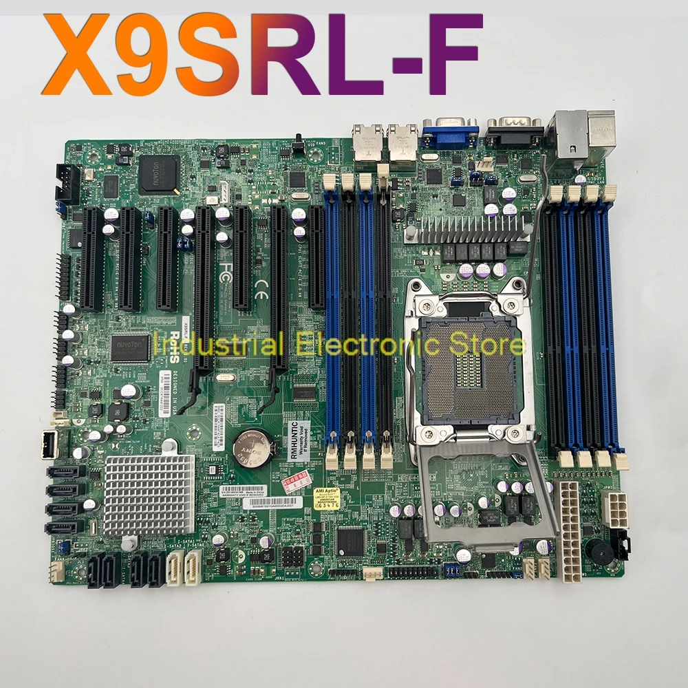 For Supermicro LGA2011 E5-2600/1600 V1/V2 Family ECC DDR3 PCI-E 3.0 Dual Port GbE LAN SATA3 IPMI 2.0 Motherboard X9SRL-F