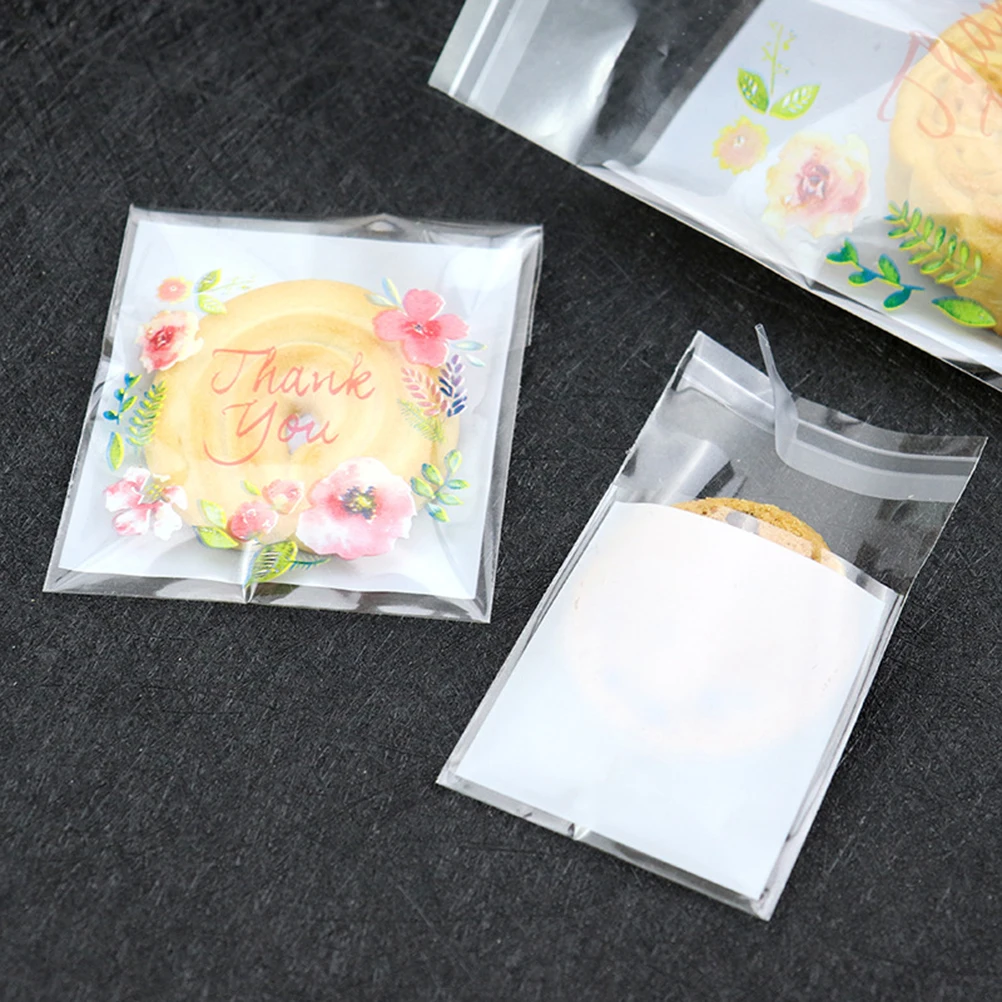 

300 Pcs Candy Cookie Packaging Bags Self Adhesive Clear Resealable Food Grade OPP Gift Packing For Snacks Desserts