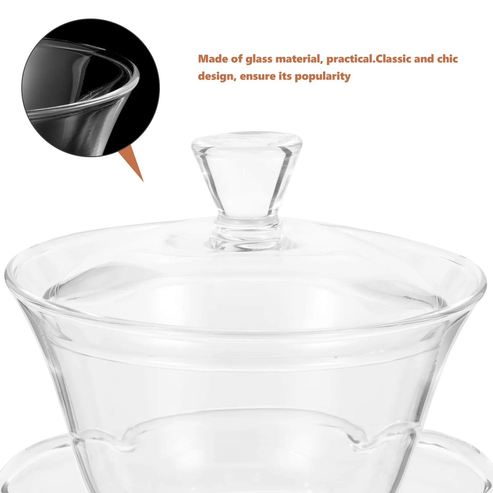

1Set Clear Chinese Tea Cup Decorative Vintage Glass Teacup Household Practical Hot Tea Bowl Office Chinese Clear Teacup