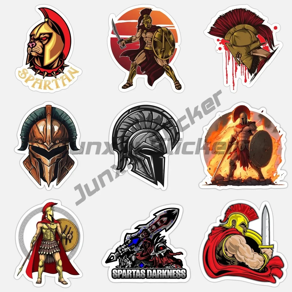 

Спартанский шлем, виниловые наклейки на холодильник, автомобильные наклейки, водостойкая аниме, лобовое стекло, устойчивая к царапинам наклейка для автомобиля