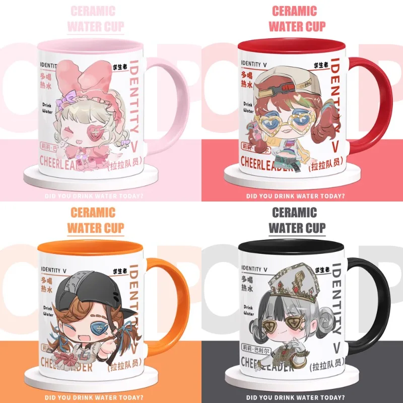 

Identity V Game Anime Cos Cheerleader Thermal Transfer 330ml Unisex 2024 Ceramic Coffee Cup Water Bottle Gift