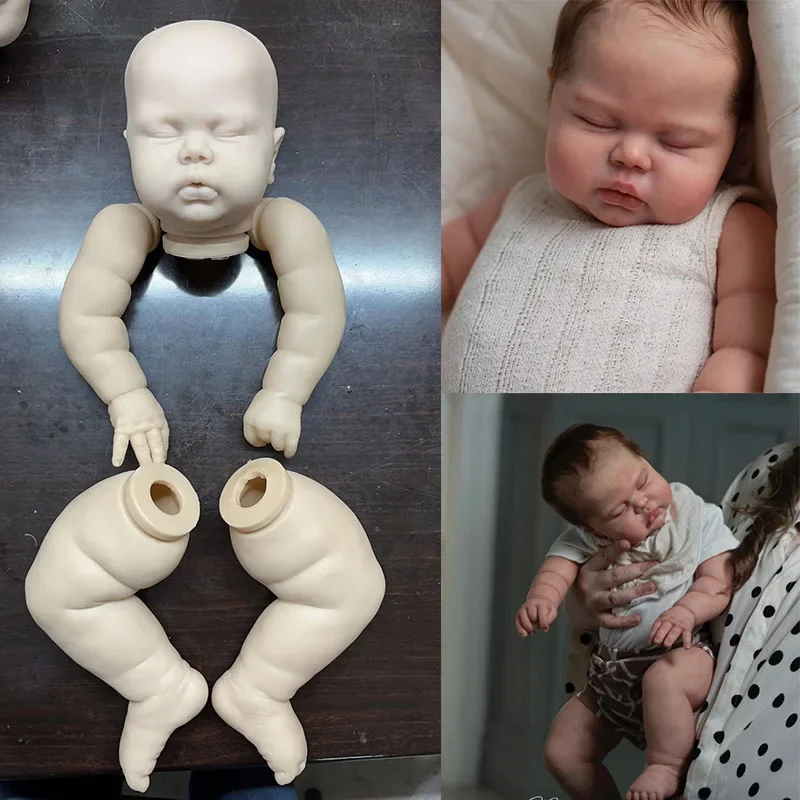 New Arrival 25Inch Unpainted Huge Size Reborn Doll Kit Pickle Fresh Color Soft Touch with Cloth Body DIY Doll Parts