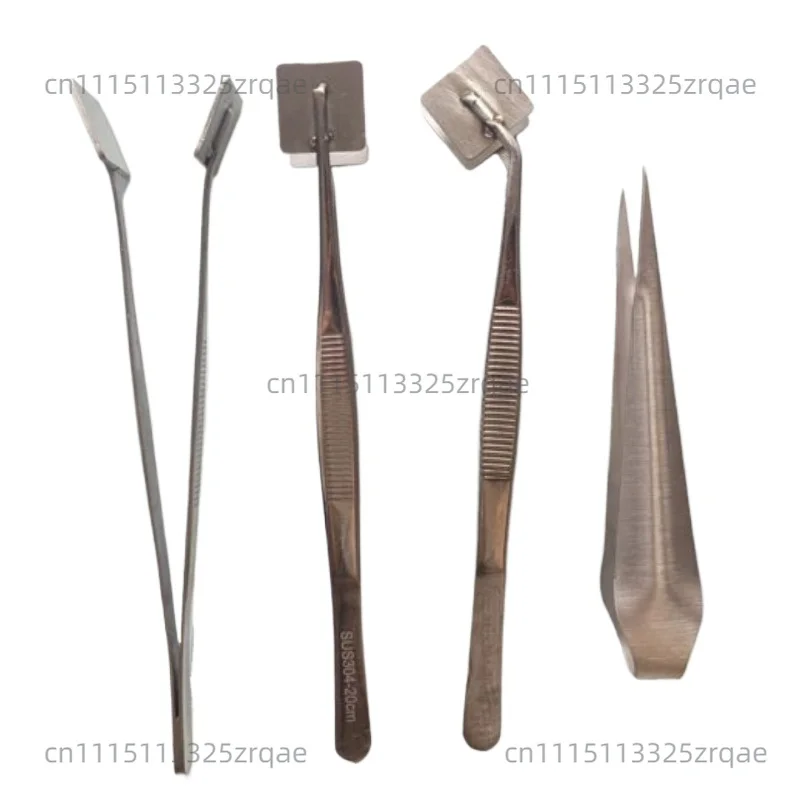 Square head elbow V-shaped head pointed round head clamp tweezers glass tool thermoplastic glass