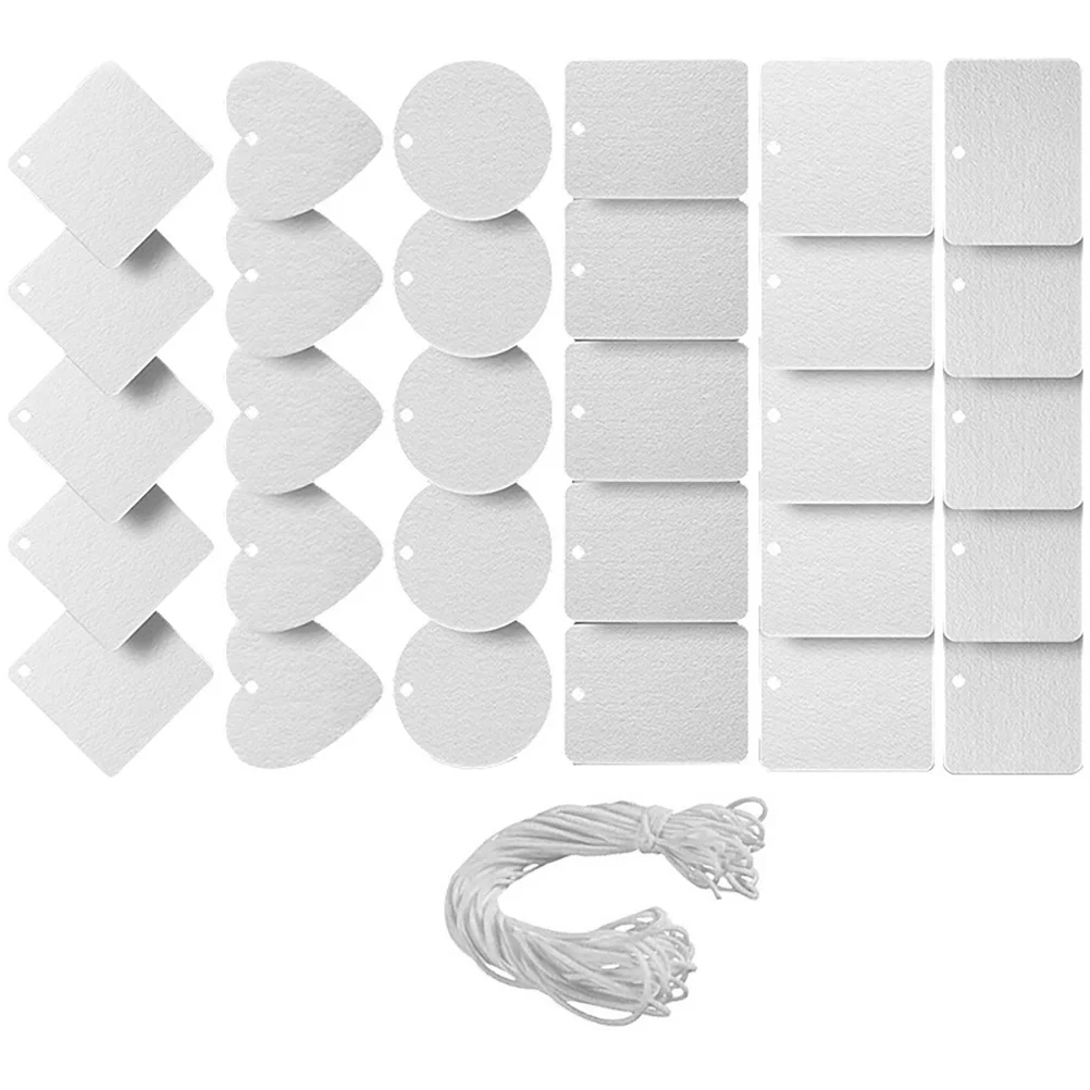 

30 Pieces Felt Hanging Decor Air Freshener DIY Sublimation Blanks Car Home Scented Sheets Pendant Craft Supplies