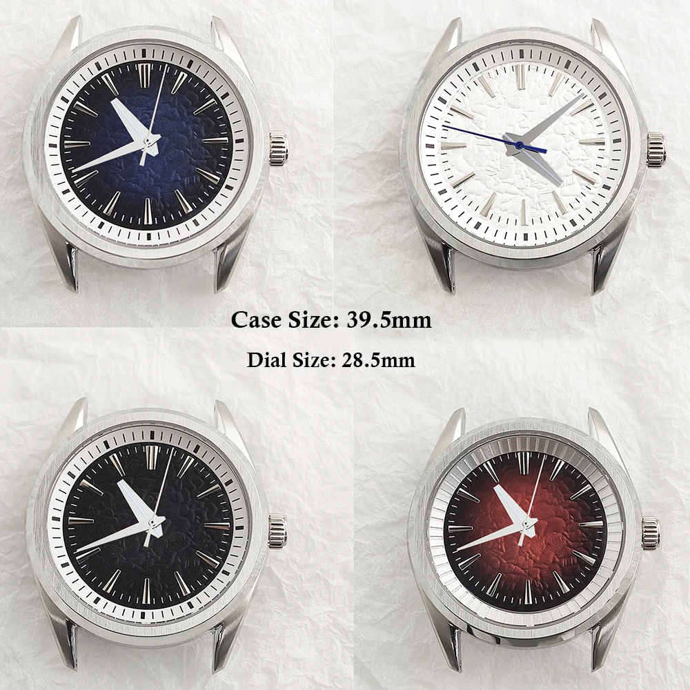 39.5mm NH35 Case 28.5mm Dial Combination Stainless Steel Sapphire Glass Waterproof Suitable for GS Watch Case NH35/NH36 Movement