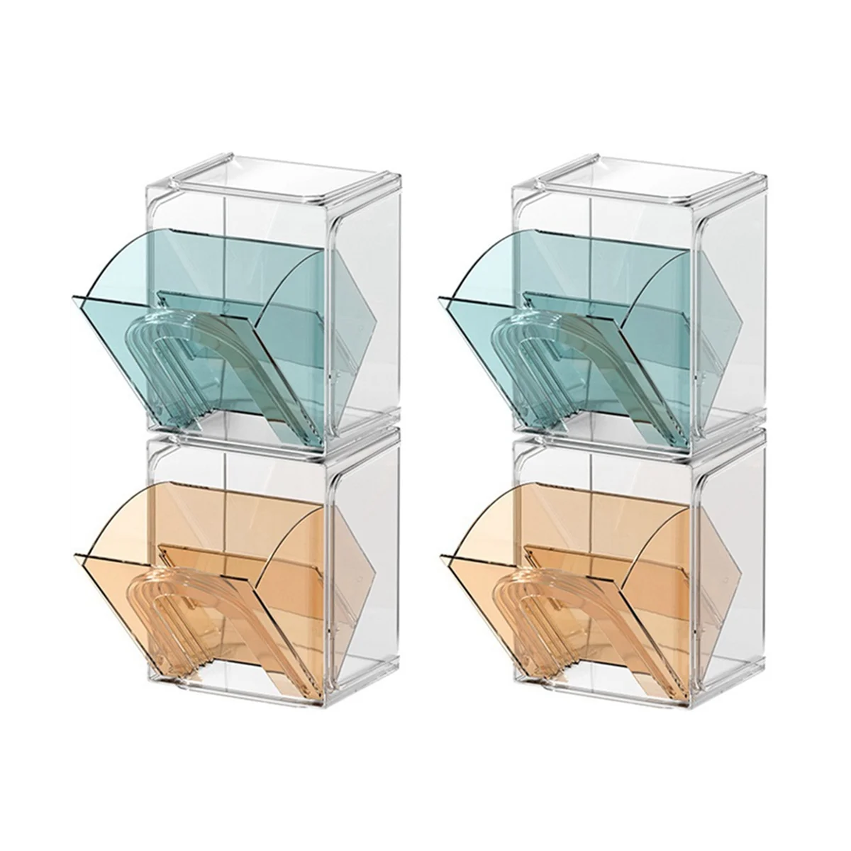 Tea Bag Organizer Capsule Sorting Box Sealed Storage Jar with Lid Tea Coffee Sugar Container Desktop Organizer