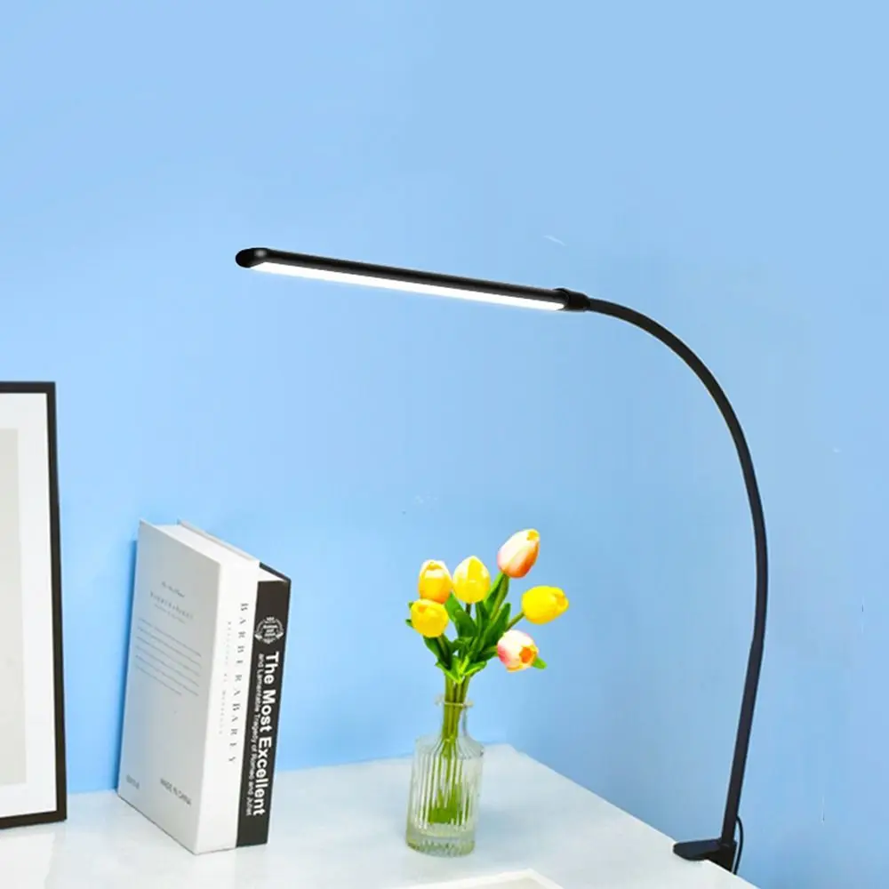 

Eye-Caring LED Desk Lamp 3 Mode Colors 10 Brightness Desk Light with Clamp Long Arms Flexible Gooseneck