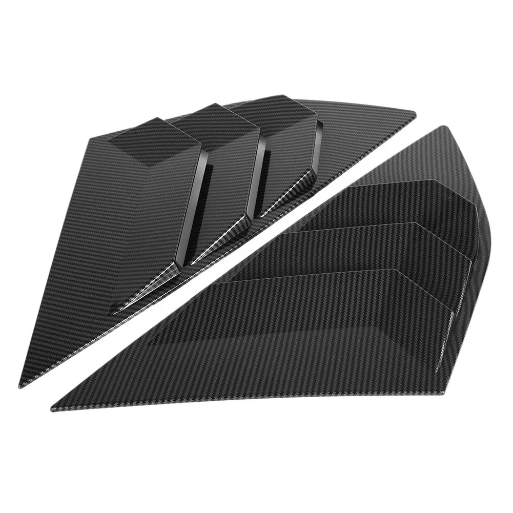 

Carbon Fiber Style Rear Window Louver Shutter Vent (Fits for Ford Focus ST RS MK3) Durable Auto Exterior Part to Ensure Styling