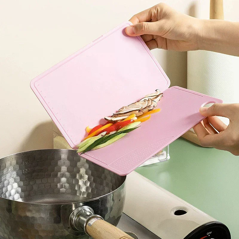 Foldable Durable Non-Slip Cutting Board Easy to Clean Portable Chopping Board for Home Kitchen Camping Vegetable & Fruit Cutter