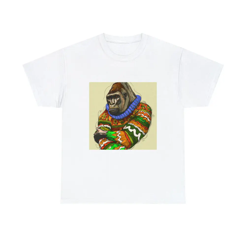 Animal Art Tee Gorilla Wearing A Sweater Nature Funny Cool For Man Woman Short Summer Tees Luxury Brand