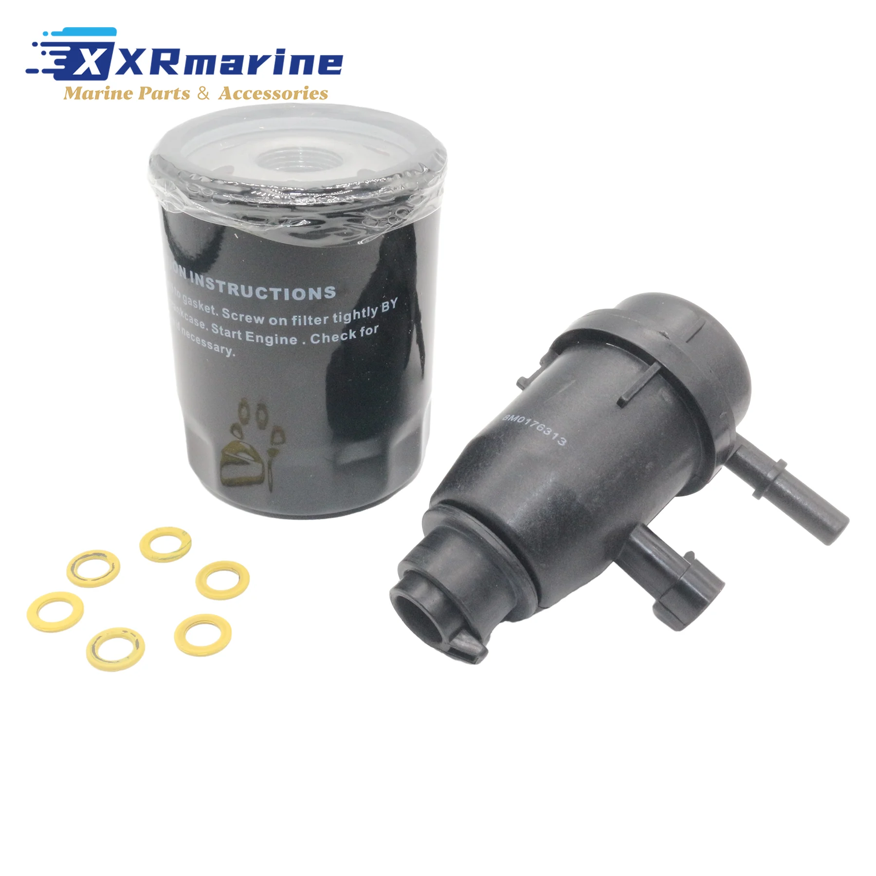 

8M0149929 Oil & Fuel Filter Service Kit Compatible with Mercury Marine 4.6L 175-300 HP Outboard Motors 8M0106635 8M0123025