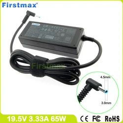 19.5V Power Supply 3.33A 65W Charger for HP EliteBook 735 745 G5 G6 755 820 836 840 G5 846 850 G5 G6 x360 1020 1030 G2 Adapter