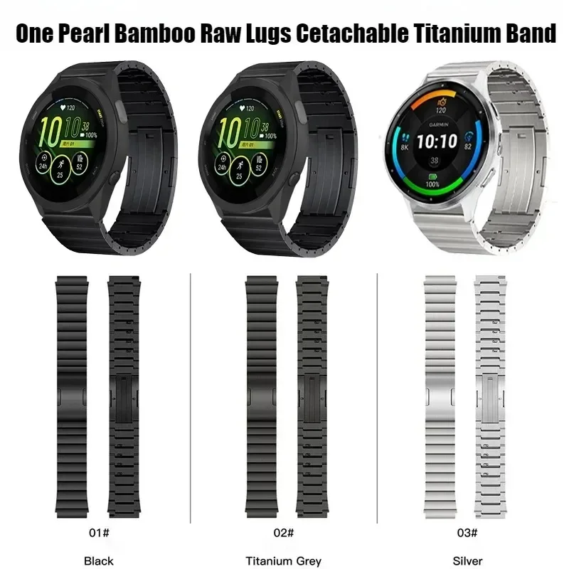 

Титановый металлический ремешок 22 мм для Garmin Forerunner 970 965 265 955 570 47 мм, быстросъемный ремешок из нержавеющей стали для Garmin Venu 3 4 45 мм