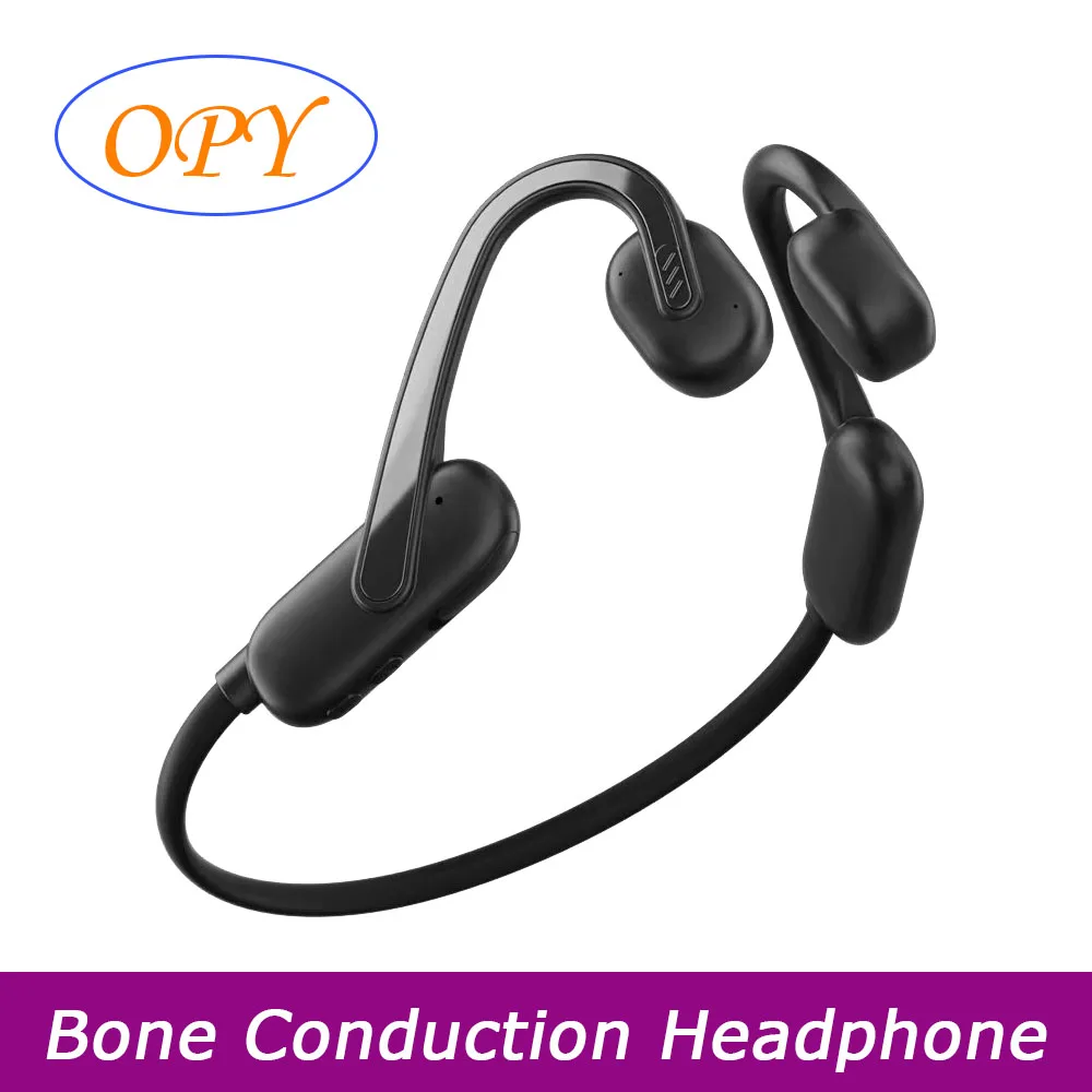 

OPY Bone Conduction Earphones Bluetooth Wireless IPX5 Waterproof MP3 Player Hifi Ear-hook Headphone With Mic Headset