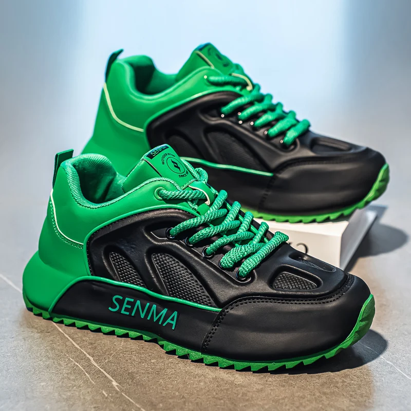 

SENMA Men's Chunky Shoes 2025 New Trend Sneaker Mens Skateboarding Shoes Fashion Casual Luxury Men's Casual Shoes Running Shoes