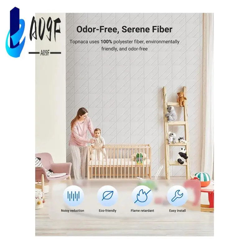 

A09F-12 Pack Soundproof Wall Panels, 12X12x0.4Inch Self-Adhesive Sound Proof Panels Acoustic Panels For Home, Office