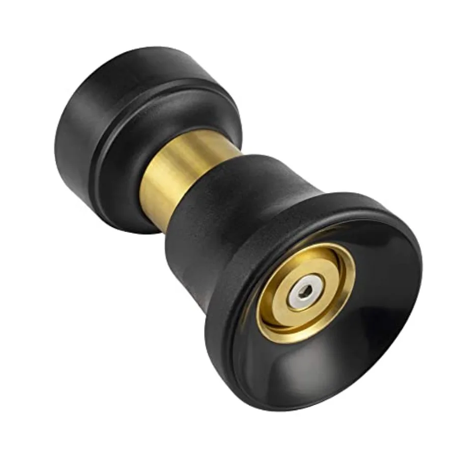 

Hose Nozzle, Heavy Duty Brass Fireman Style High Power Leak Proof Adjustable Garden Water Sprayer, Suitable for Car Wash, Patio