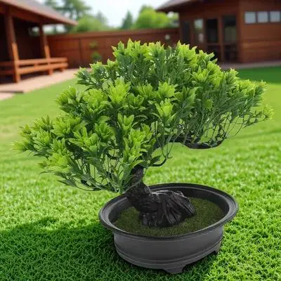 

Artificial Bonsai Pine Tree Realistic Home Store Decoration Desktop Adornment Greenery Photo Prop Fine Craftsmanship Simulation