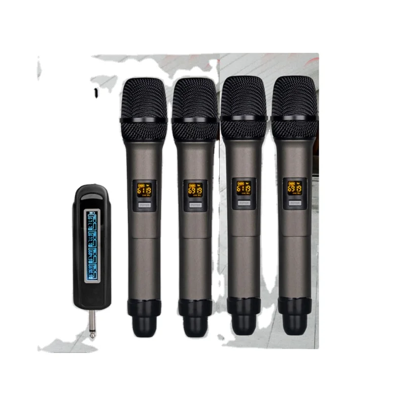 Universal microphone wireless microphone one to four u-segment FM outdoor stage performance KTV professional conference