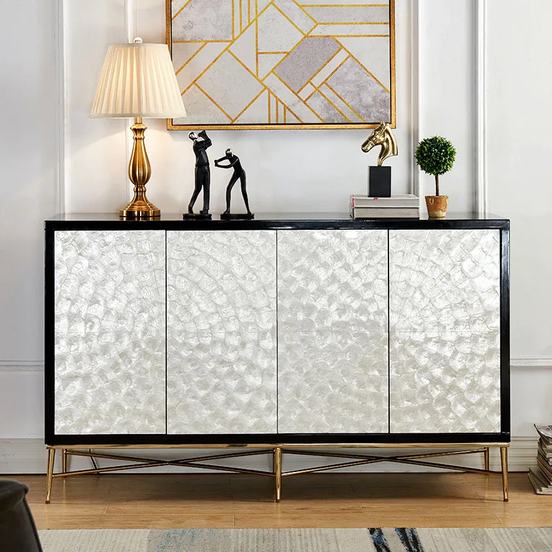 

Light luxury shells enter the house, entrance cabinet enters the door, living room partition cabinet, modern simple