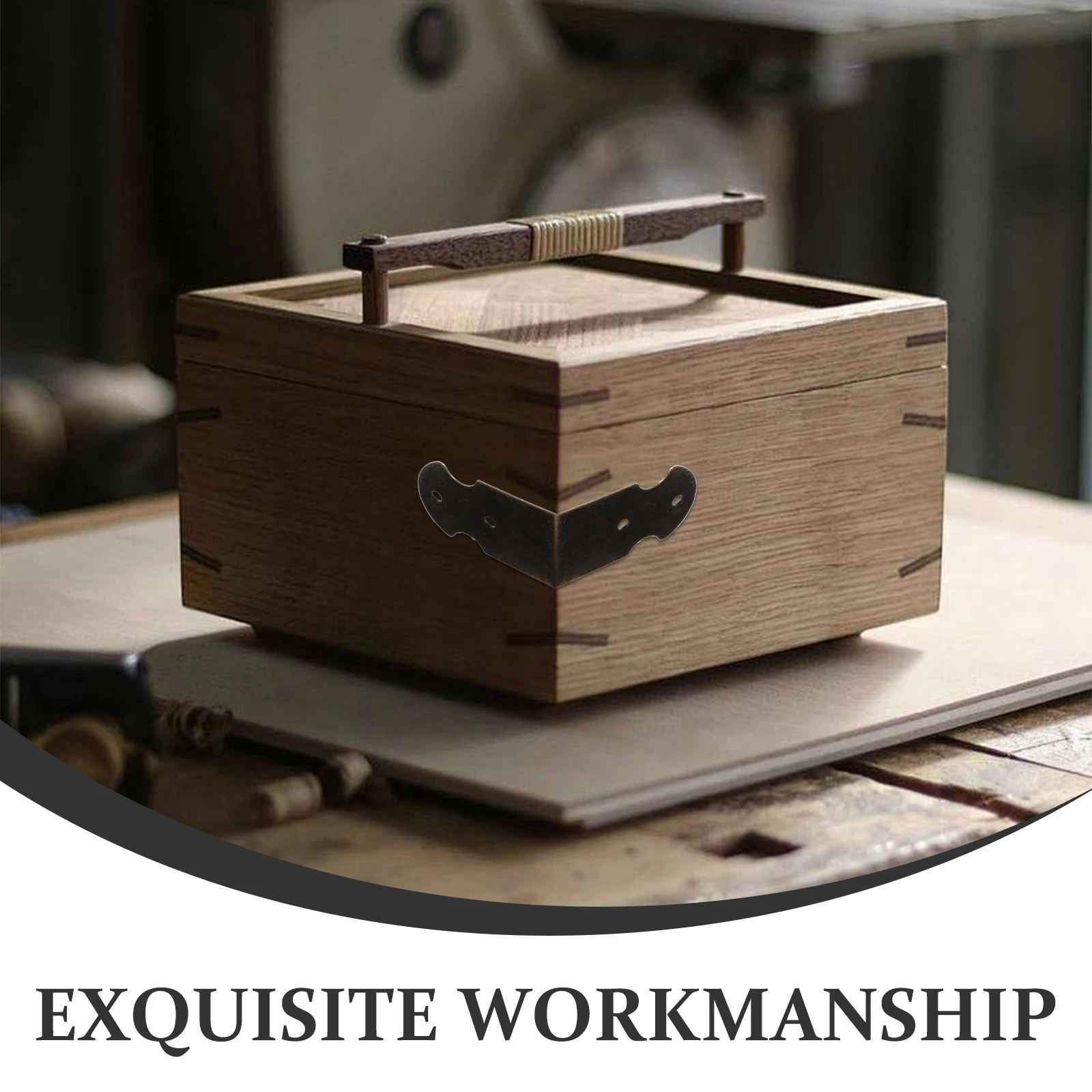 

20 Pcs Edge Decorative Corner Code Skirting Protectors Retro Jewelry Case Guard Trim L-shaped Guards Box Protective Frame