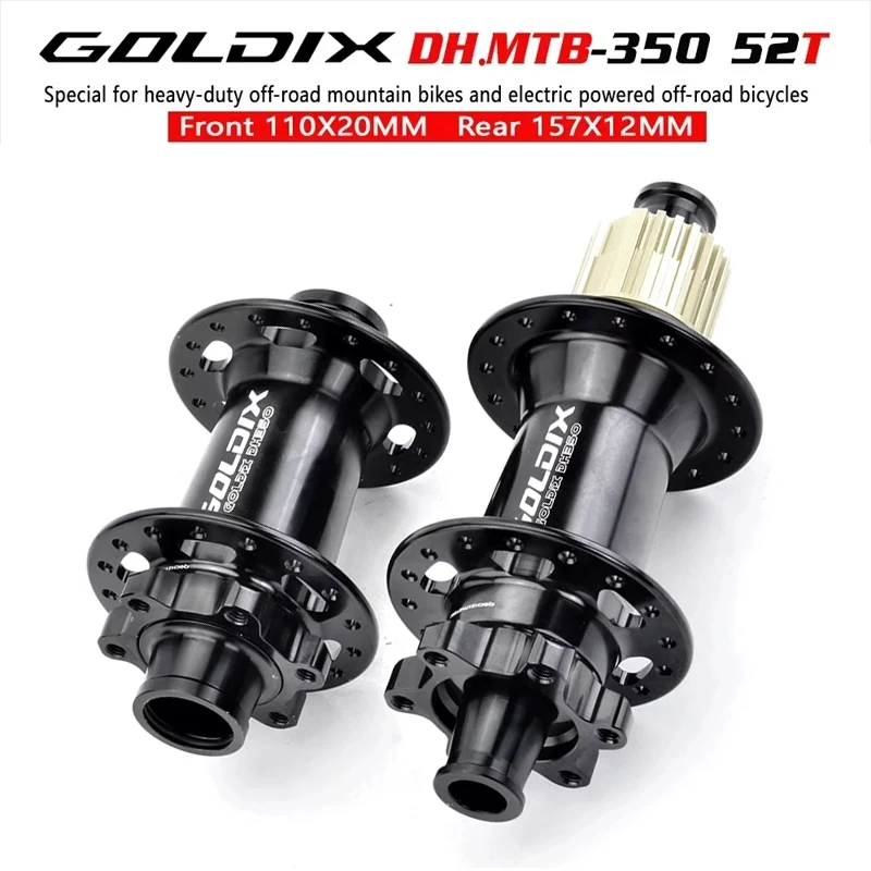 

GOLDIX DH350 Downhill Mountain Bike Hub 32H 6 Bolt Disc Brake Heavy MTB Hub 52T Ratchet 110x20 157x12 for HG XD MS Freedom Wheel