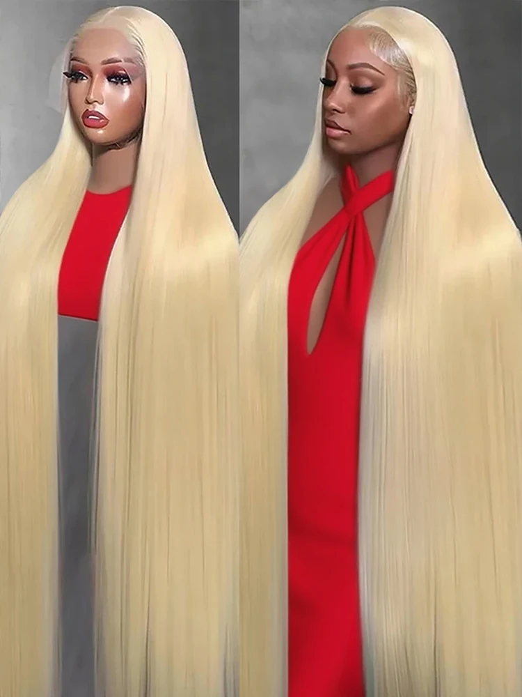 

40 дюймов, плотность 250, 613 Hd, кружевной фронтальный парик 13x6, 13x4, блондинка, парик спереди, бразильский прямой парик из 100% человеческих волос для женщин