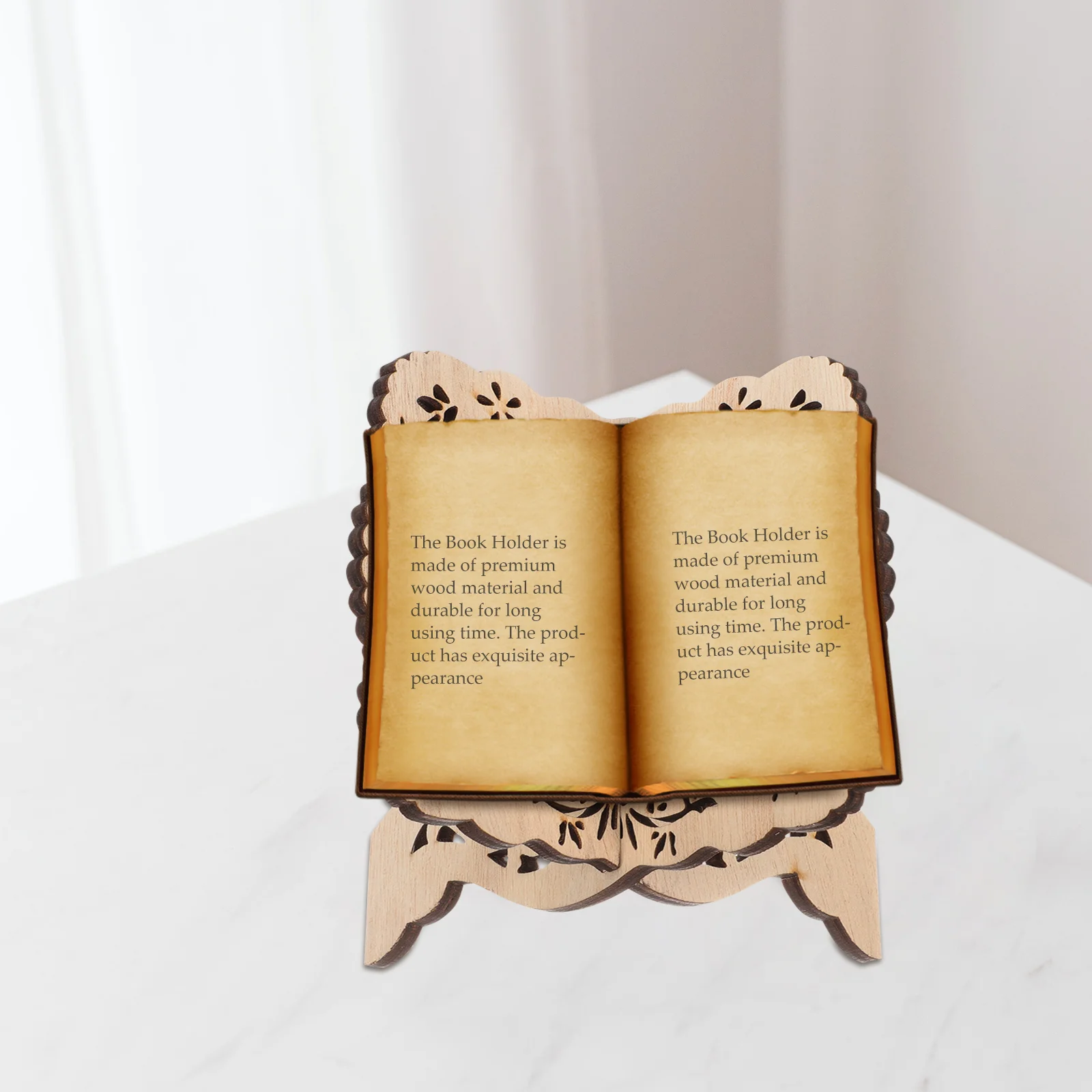 

2 Pcs Wooden Book Holders Elegant Desktop Bible Recipe Display Stand Handcrafted Premium Wood Adjustable Bookends nament