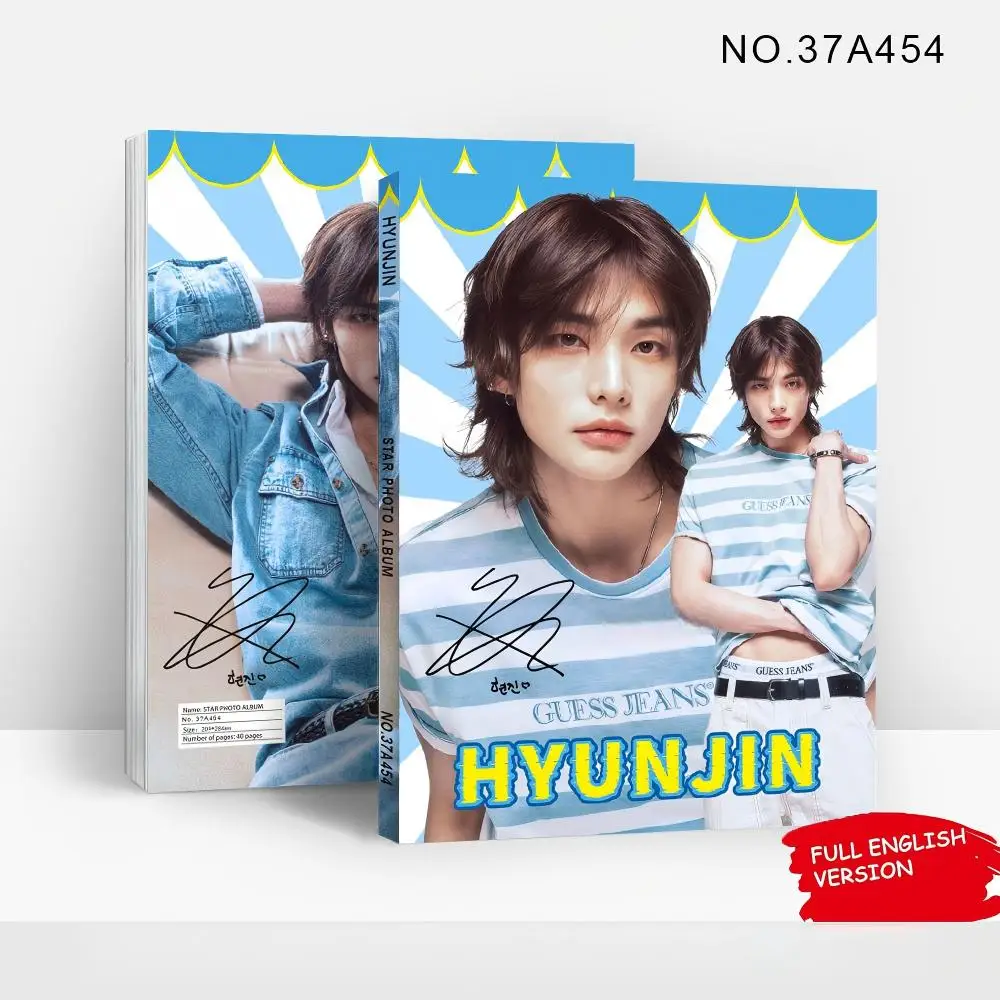 

new skzoo 80P Supporting Album straykids HYUNJIN Copperplate Paper Magazine Hwang Hyun Jin Celebrity Photo Collection Stickers