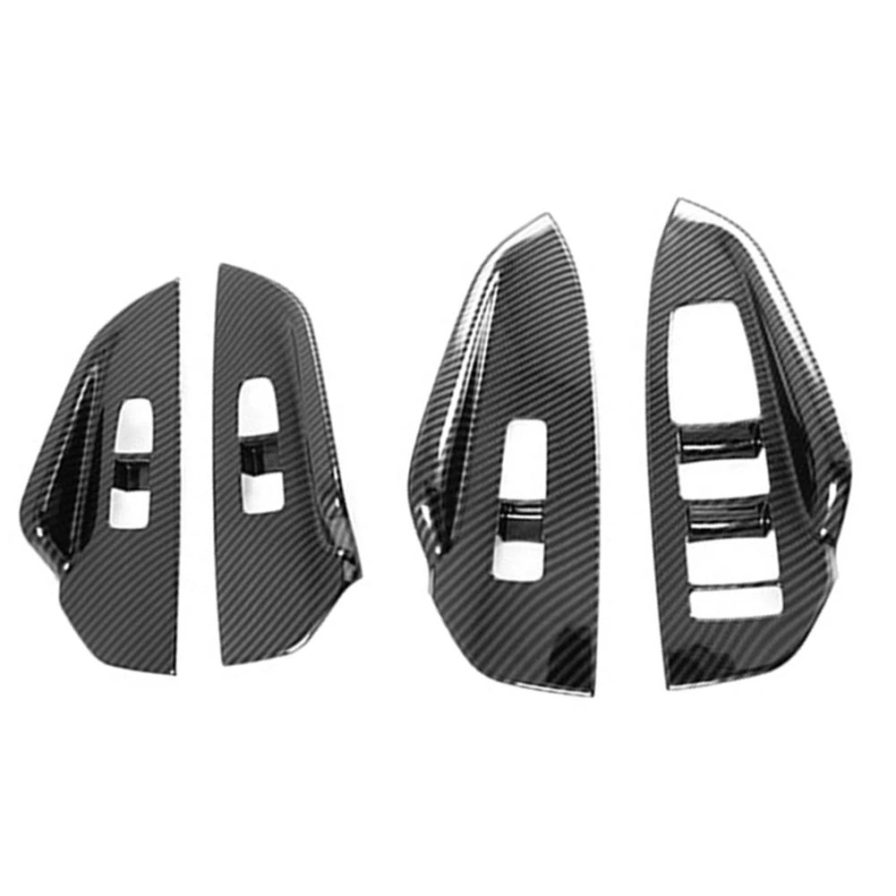 Transform the Exterior of Your For Kia K5 2020 2023 with Carbon Fiber ABS Lift Switch Panel Cover Trim Set of 4