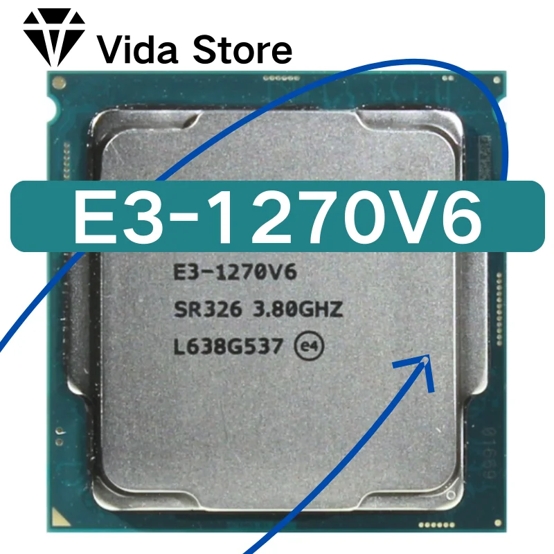 

Xeon E3-1270V6 E3-1270 V6 E3 1270V6 E3 1270 V6 SR326, 3.8 GHz, 4 Core, 8 Threads, 8MB, 72W, LGA1151