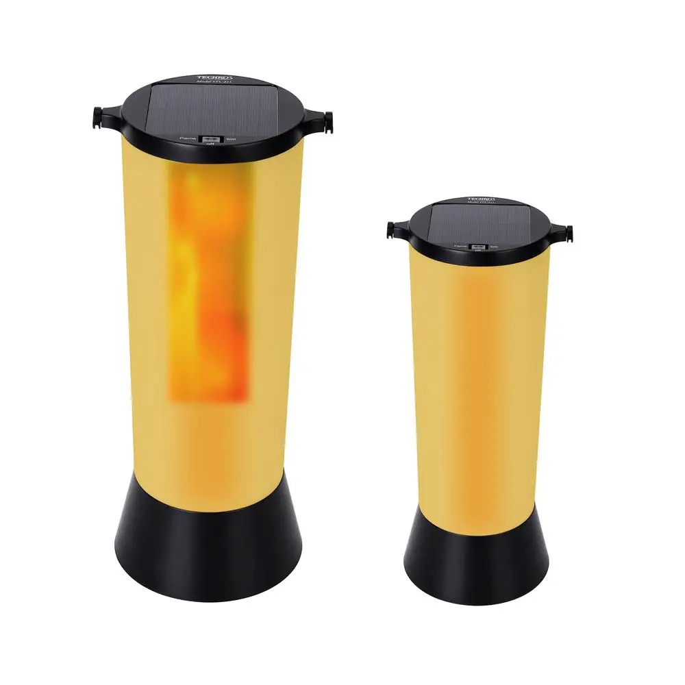 Solar Portable Garden and Path Light Amber/Flame Effect,12  Hours of Light Weather Resistant IP65 Dusk to Dawn Solar Powered LED