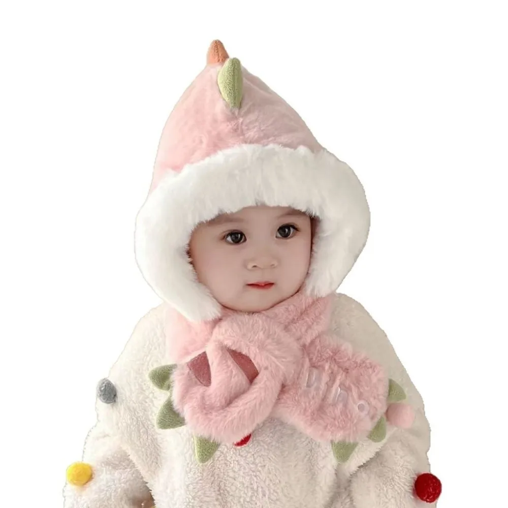 Ensemble écharpe et chapeau intégré mignon, chauffe-cou chaud et résistant au froid, chapeau de Protection des oreilles coupe-vent pour le cyclisme en plein air et le ski