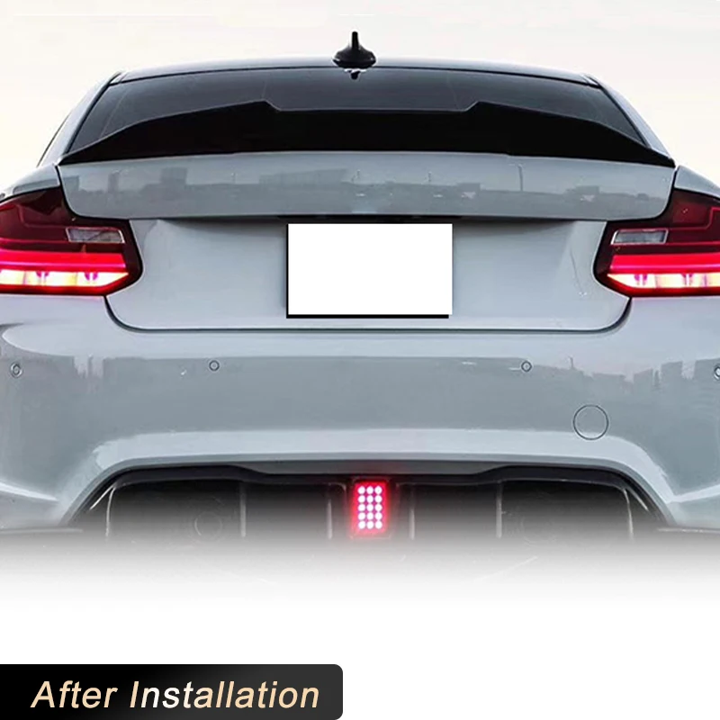 Carbon Fiber Car Rear Trunk Spoiler Wings for BMW 2 Series F22 F87 M2 220i M240i 2014-2019 Forged Carbon Tail Boot Lid Wing Lip view 2