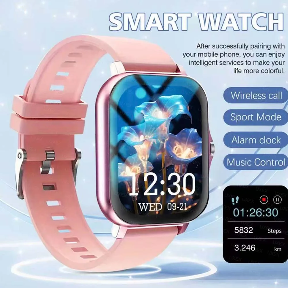 

Mignon Smartwatch Women Men 1.83'' Full Screen Bluetooth Talk Blood Oxygen/Blood Health Tracking Diy Faces Multifunction Watch