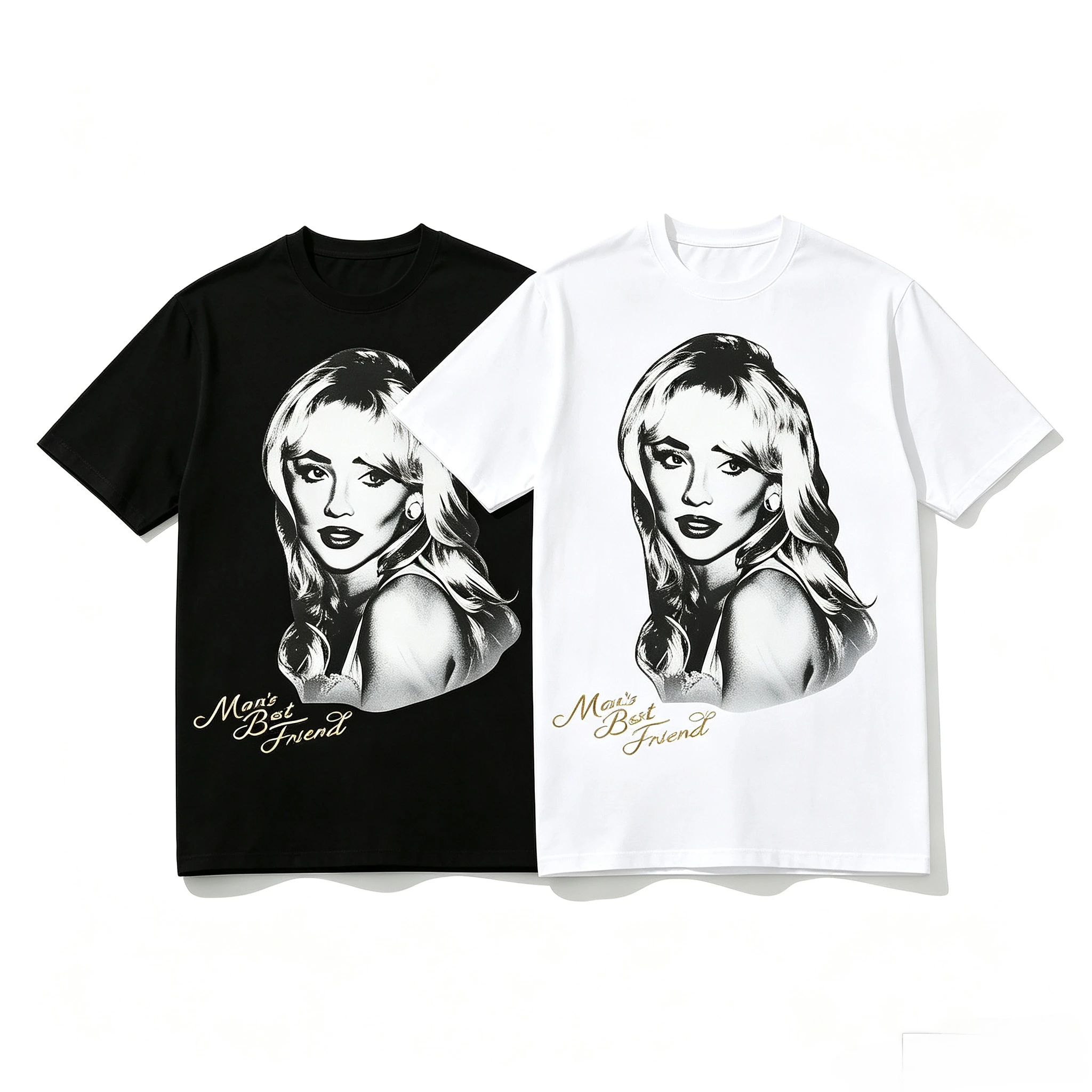 Man's Best Friend Photo T-Shirt Sabrina Carpenter Summer Casual Tshirt Popular High Quality Singer's Same Style Summer Cotton
