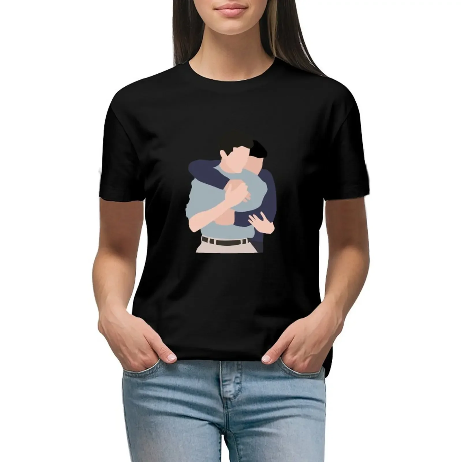 

chandler & joey T-Shirt customs design your own Short sleeve tee blanks cat shirts for Women