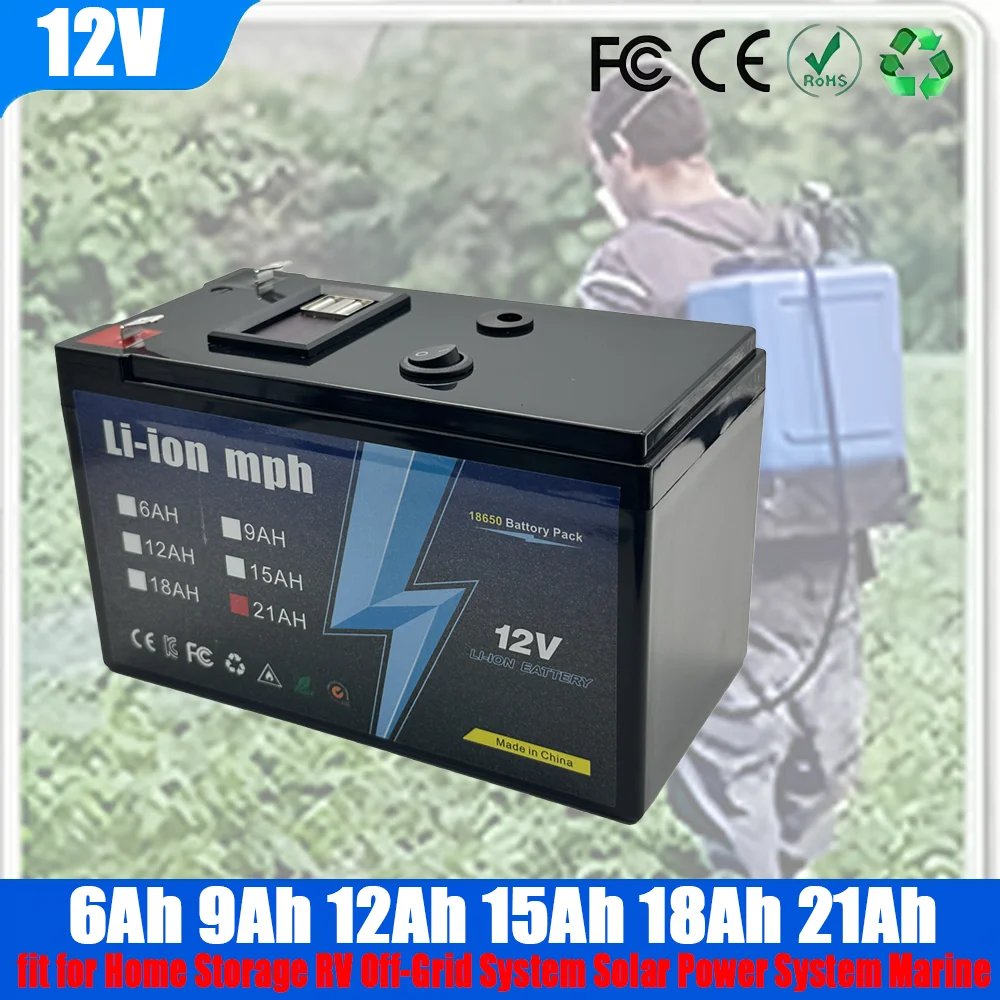 

High Quality 100% 18AH 12V Lithium Battery with Built-in BMS fit for Home Storage RV Off-Grid System Solar Power System Marine