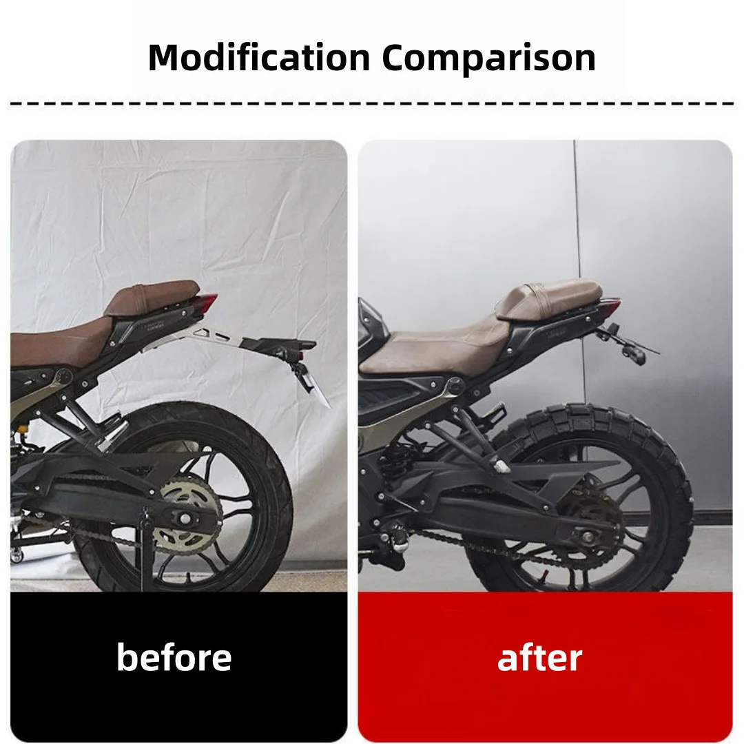 

For VOGE 300AC short rear license plate stainless steel license plate frame direct mounting bracket accessories