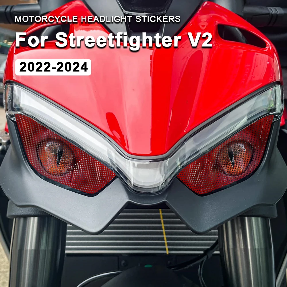 

Наклейки на фары мотоцикла для Ducati Street Fighter V2 Streetfighter V2 2022 2023 2024, защитная наклейка на фару, аксессуары