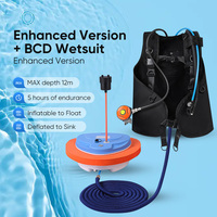 Scuba Diving Snorkel Equipment 12M Mobile Ventilator Tankless Waterproof Portable Rechargeable 3.5-5 Hours Underwater
