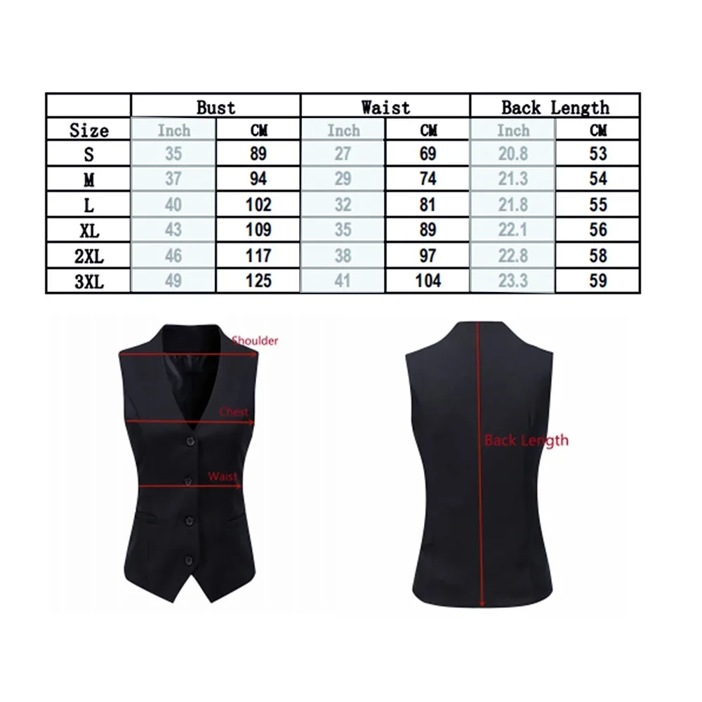 Gilet per le donne Slim Fit Suit cappotti di moda su misura nero formale Prom Business Button-Up gilet femminile depaz