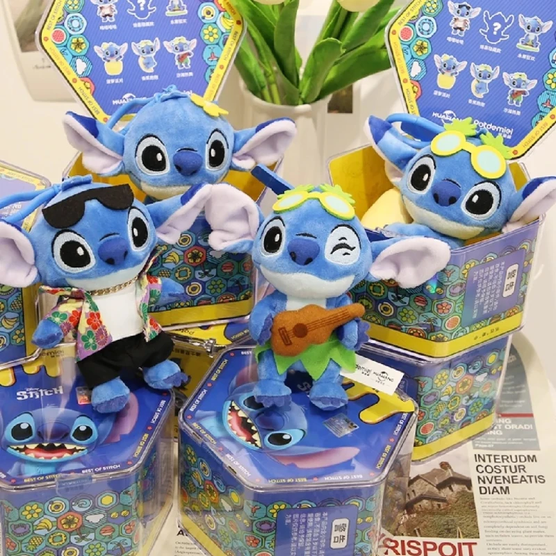 Disney Stitch Eat, Drink and Play Series Blind Box Toys Kawaii Pendant Stitch Doll Collection Figurka Śliczna lalka Prezent niespodzianka